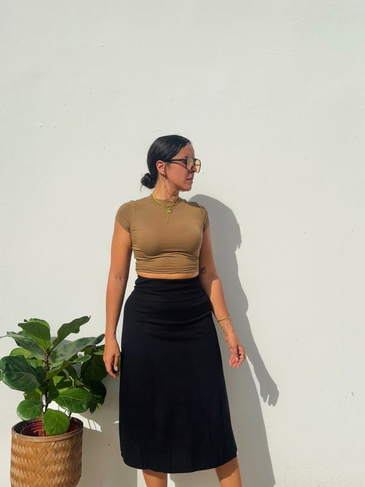 Black Midi Skirt