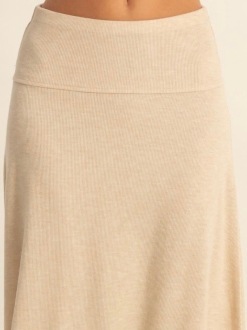 Beige Midi Skirt