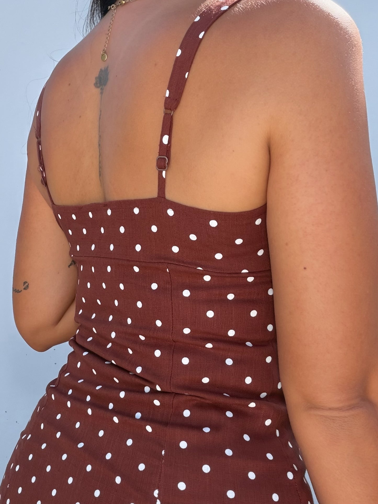 Vestido Midi Polka Dot Chocolate