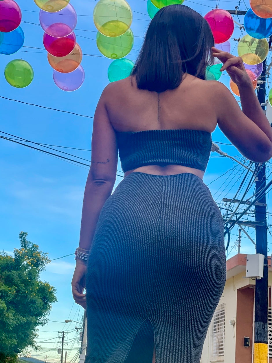 Charcoal Midi Dress