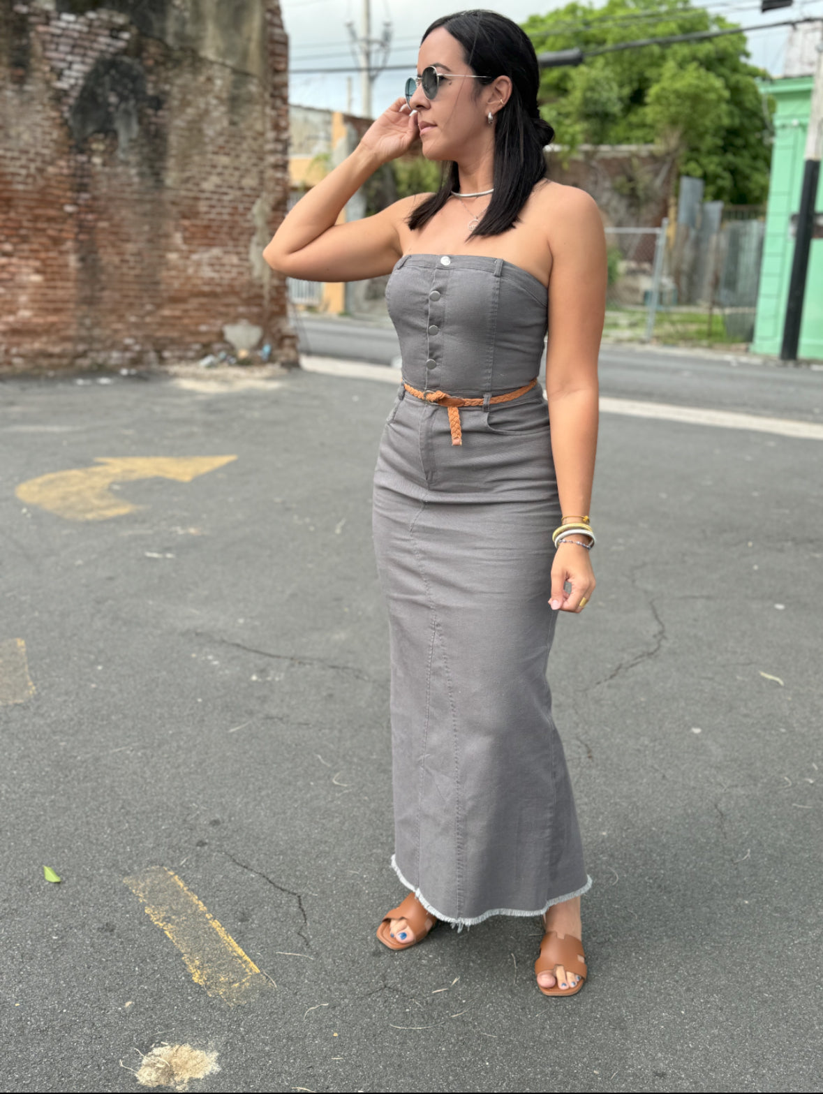 Grey Denim Dress – Sis Boutique PR
