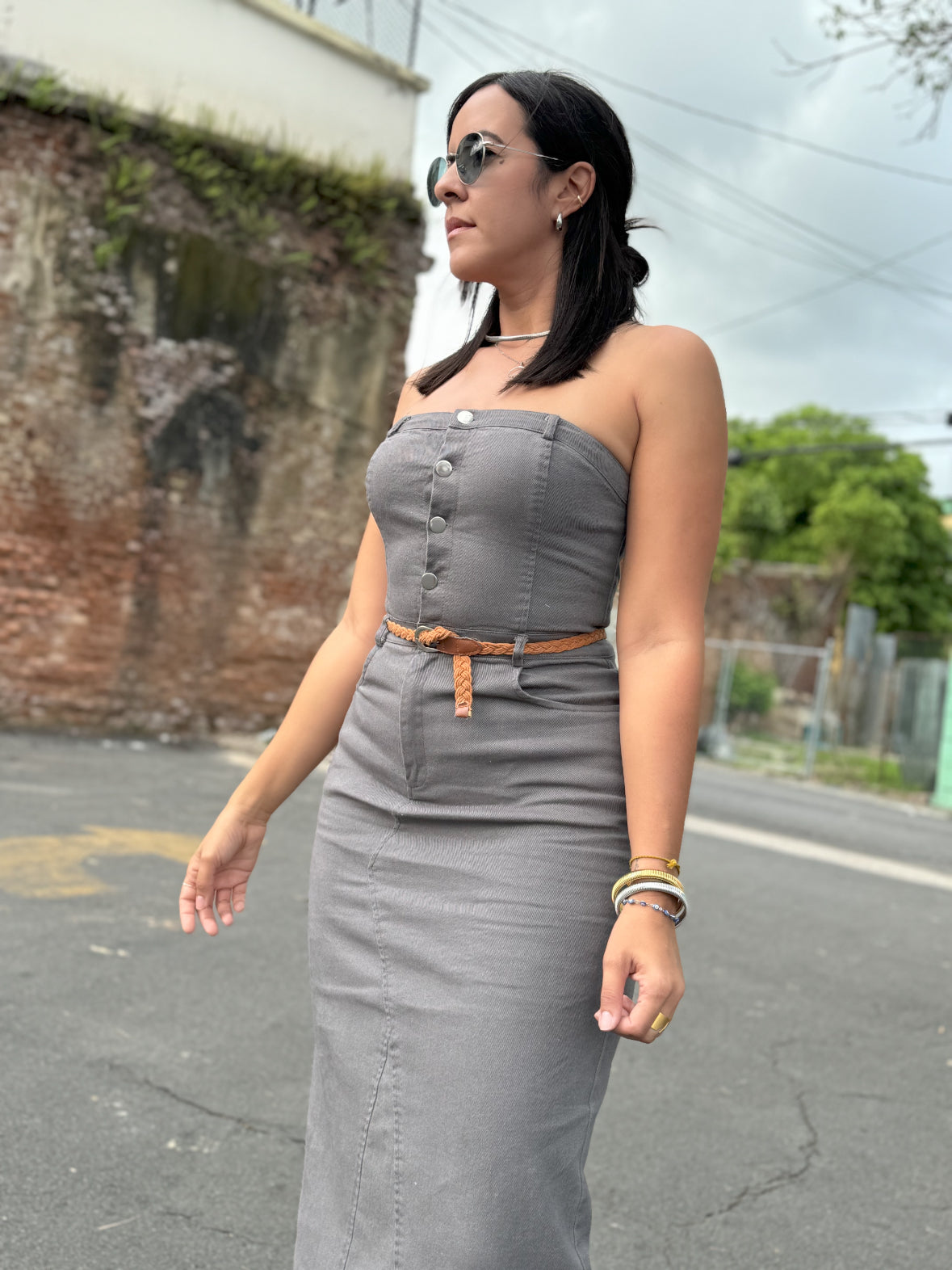 Grey Denim Dress – Sis Boutique PR