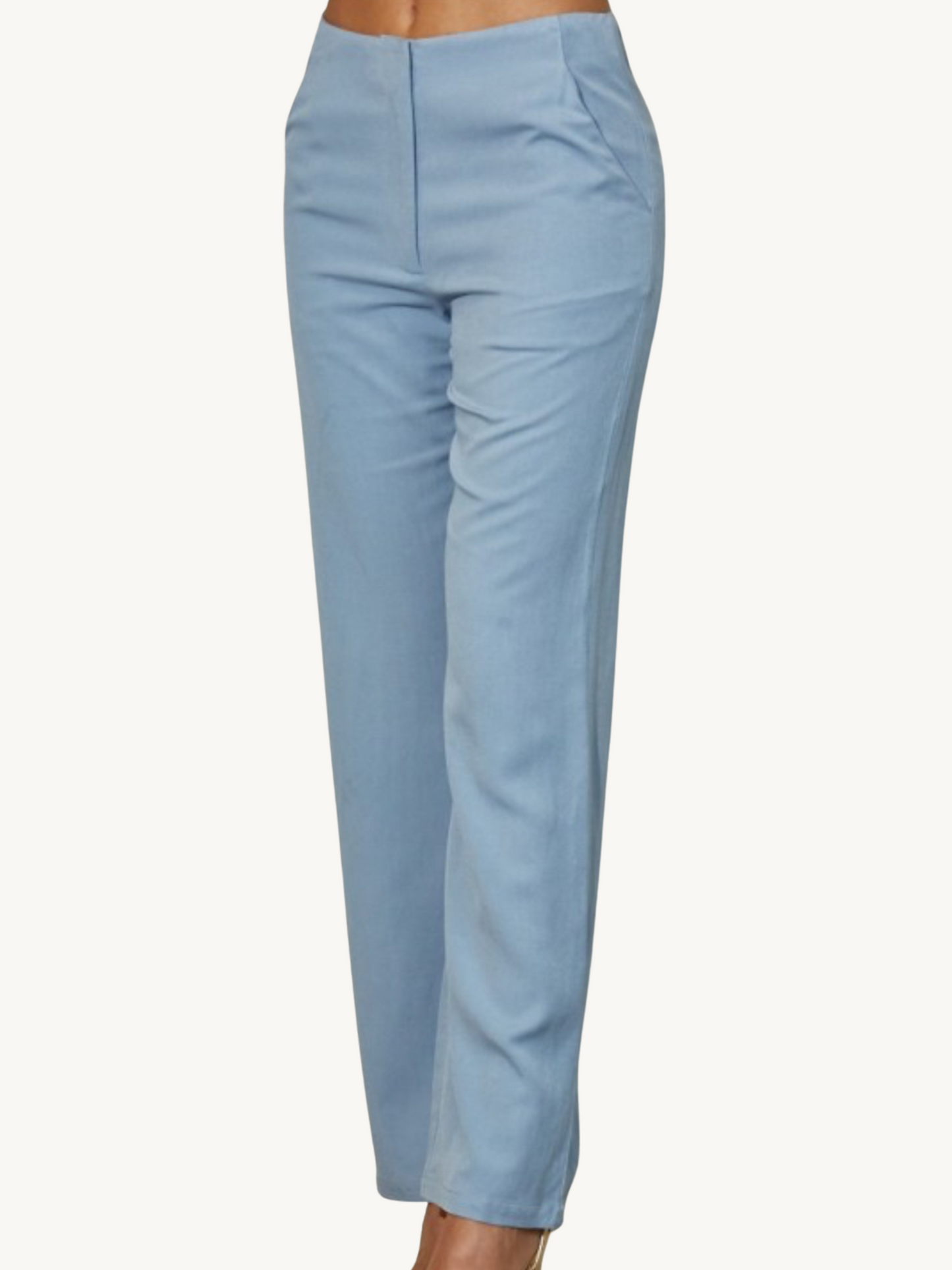 Blue Straight Leg Pants