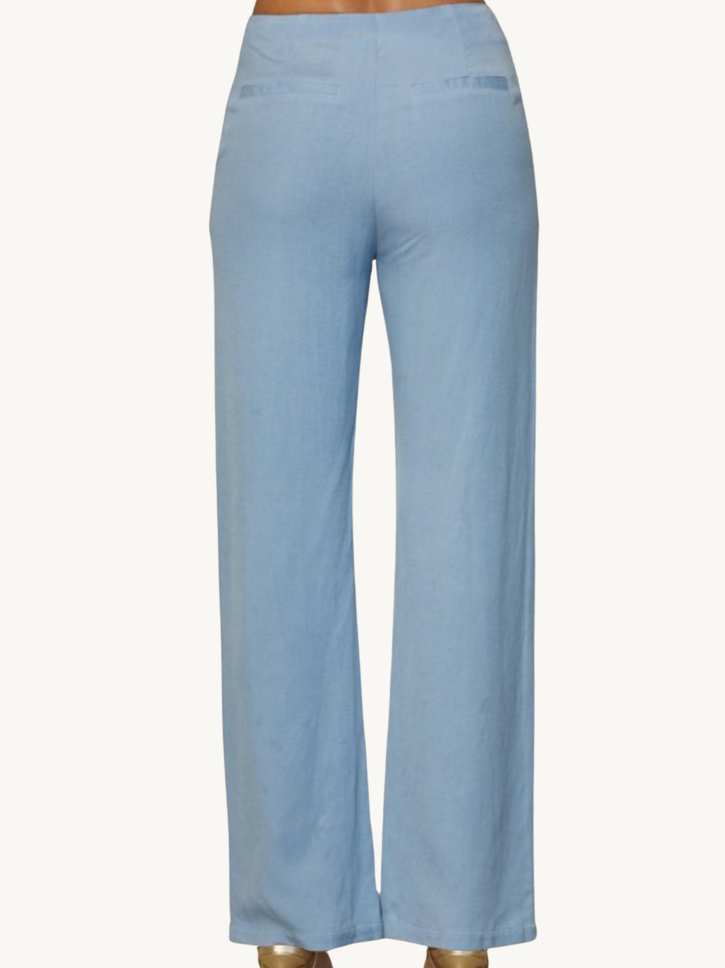 Blue Straight Leg Pants