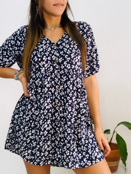 Blue Leopard Dress