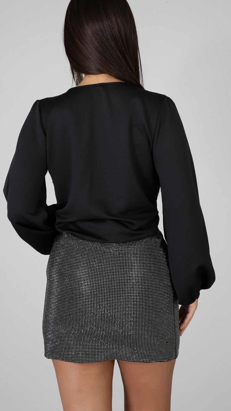 Metallic Mini Skirt