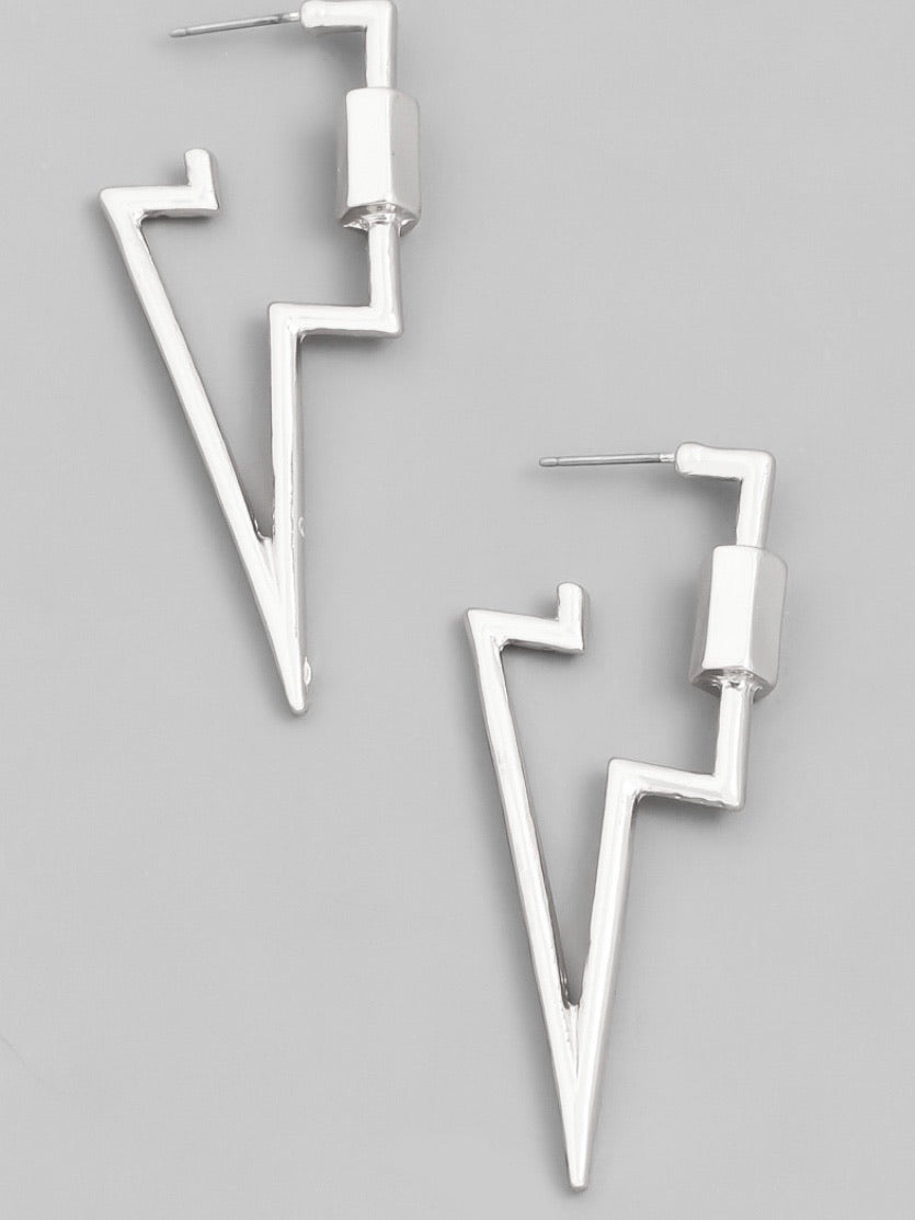 Carabiner Lightning Earrings