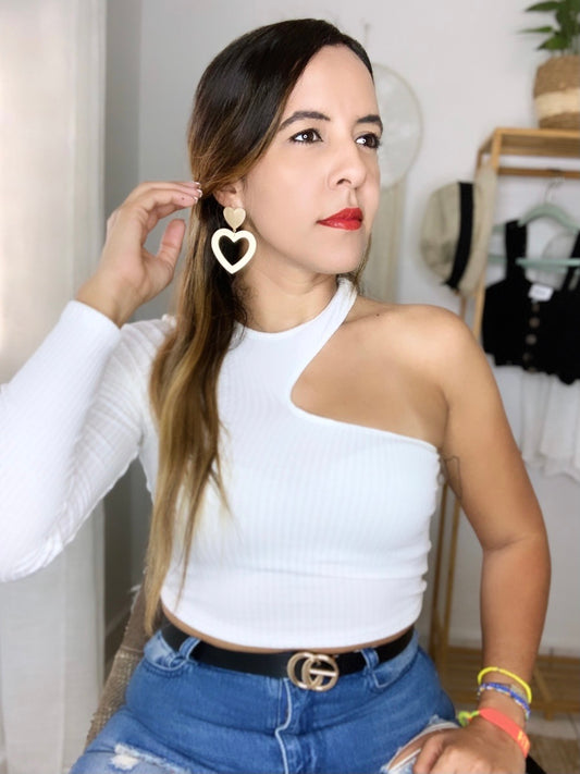 One Shoulder Crop Top