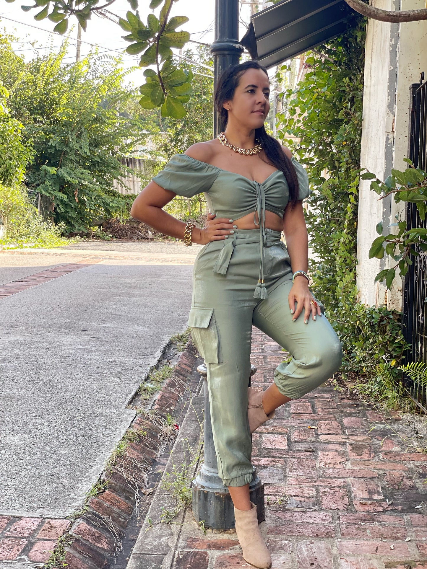 Shine Sage Top + Jogger