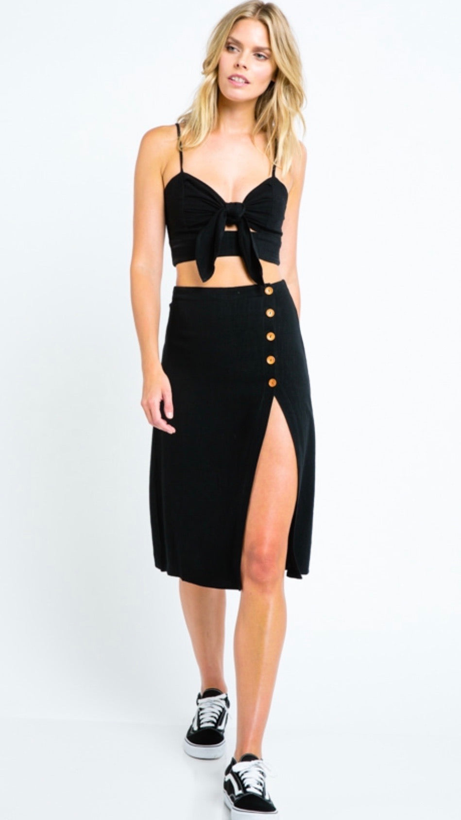 Black Tied Crop Top