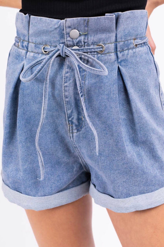 Paper Bag Denim Short