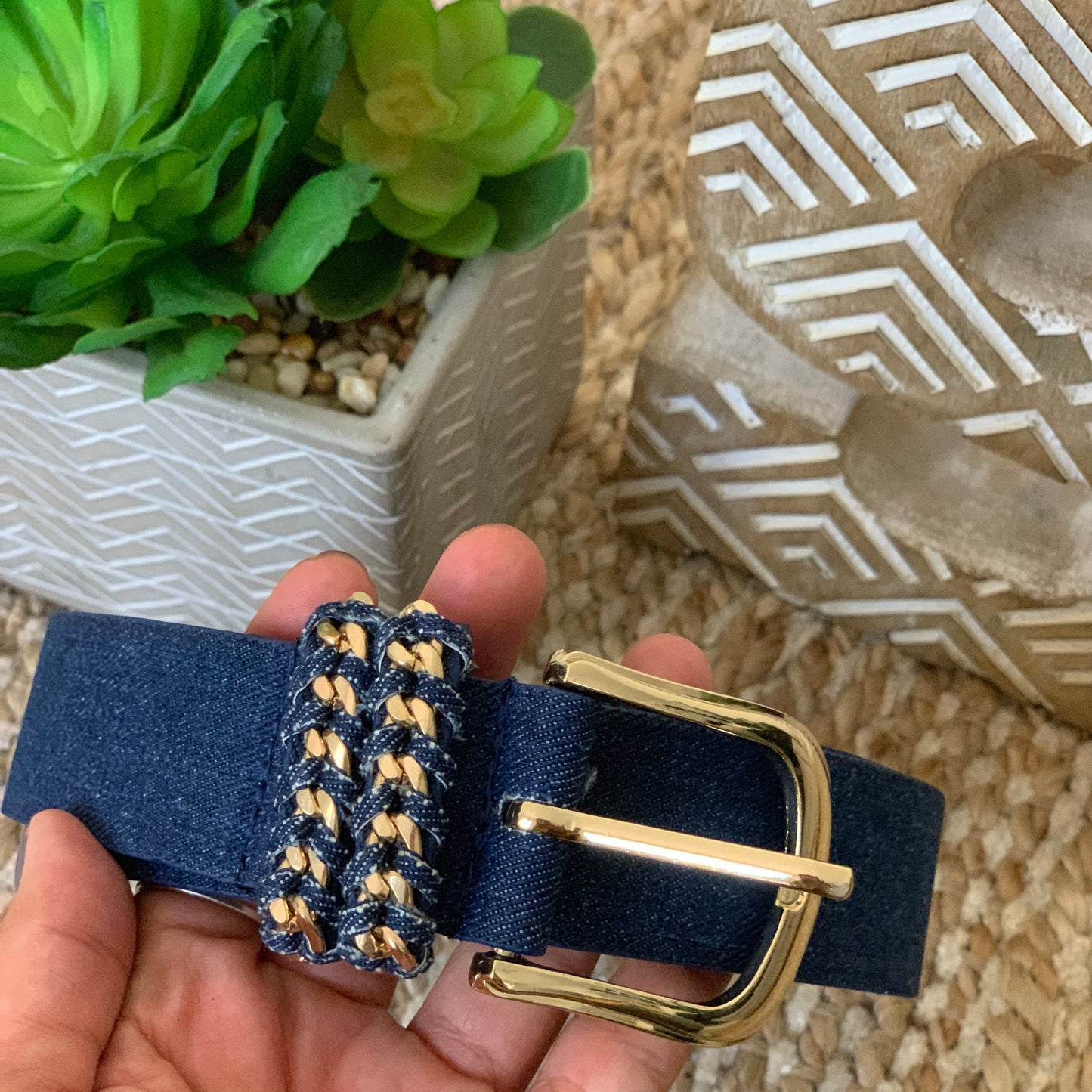 Denim and Gold Belt