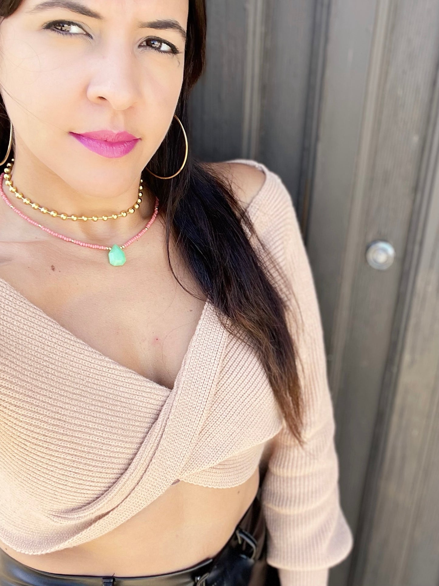 Crop Beige Sweater