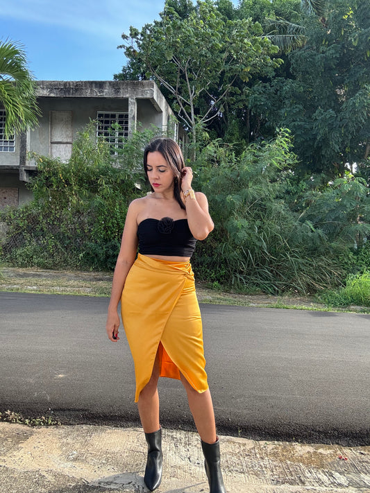 Mustard Midi Skirt