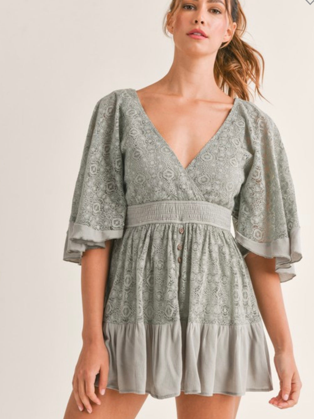 Cute Sage Romper