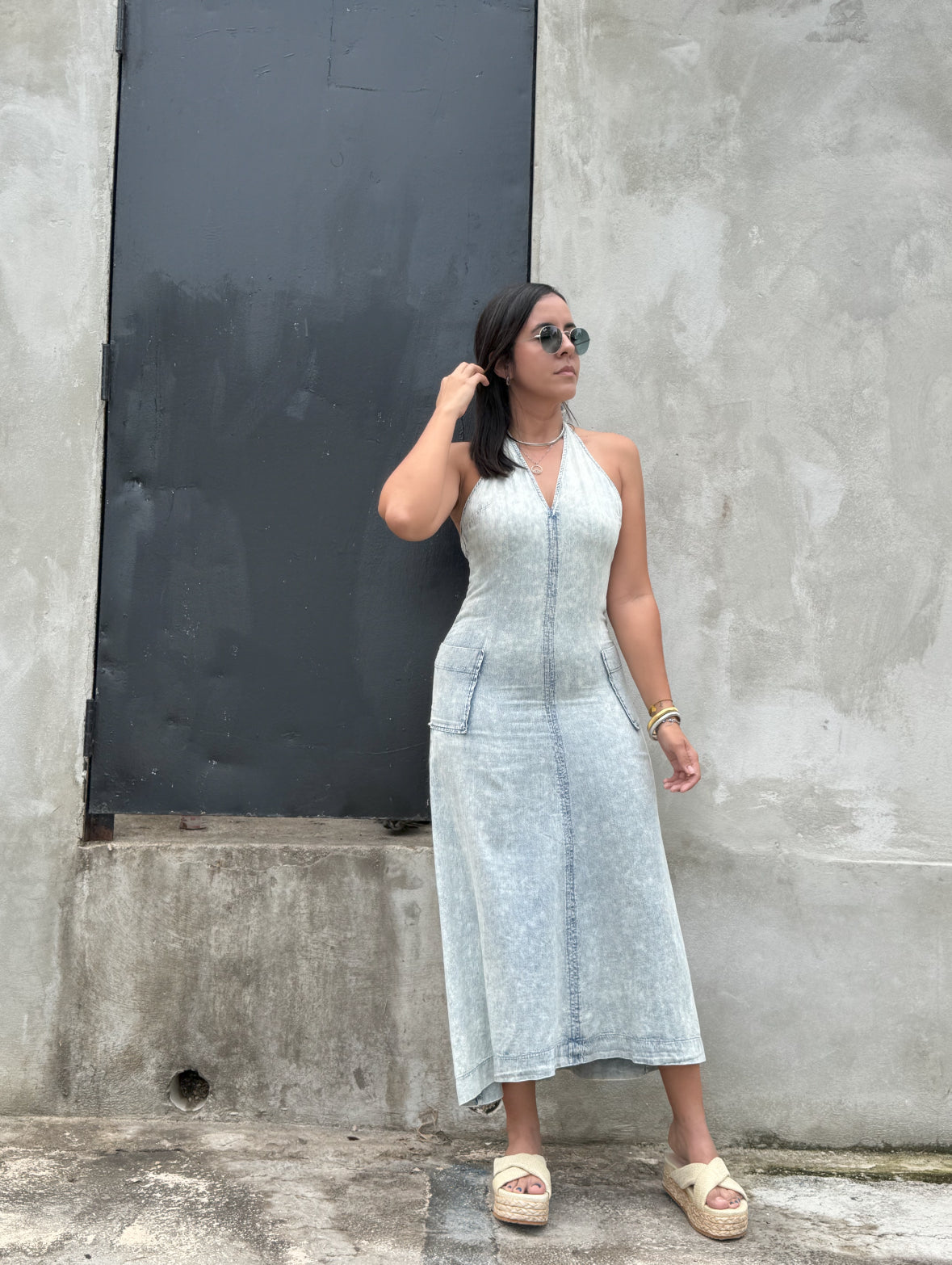 Denim Midi Dress