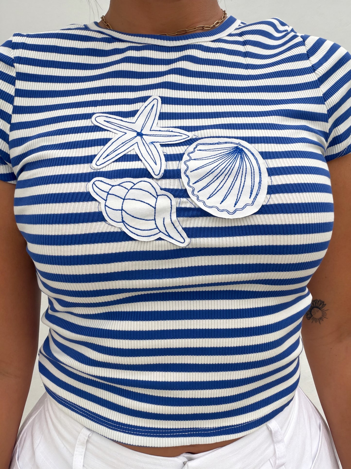 Blue Striped Summer Top