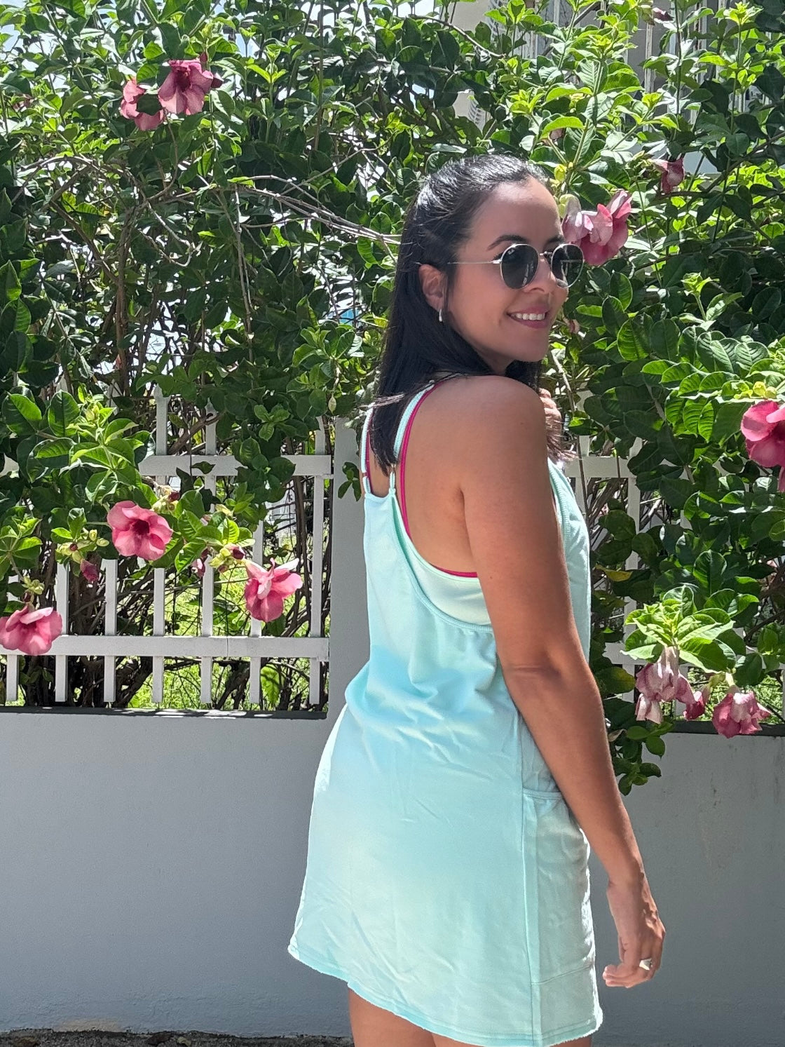 Aqua Mint Sporty Mini Dress