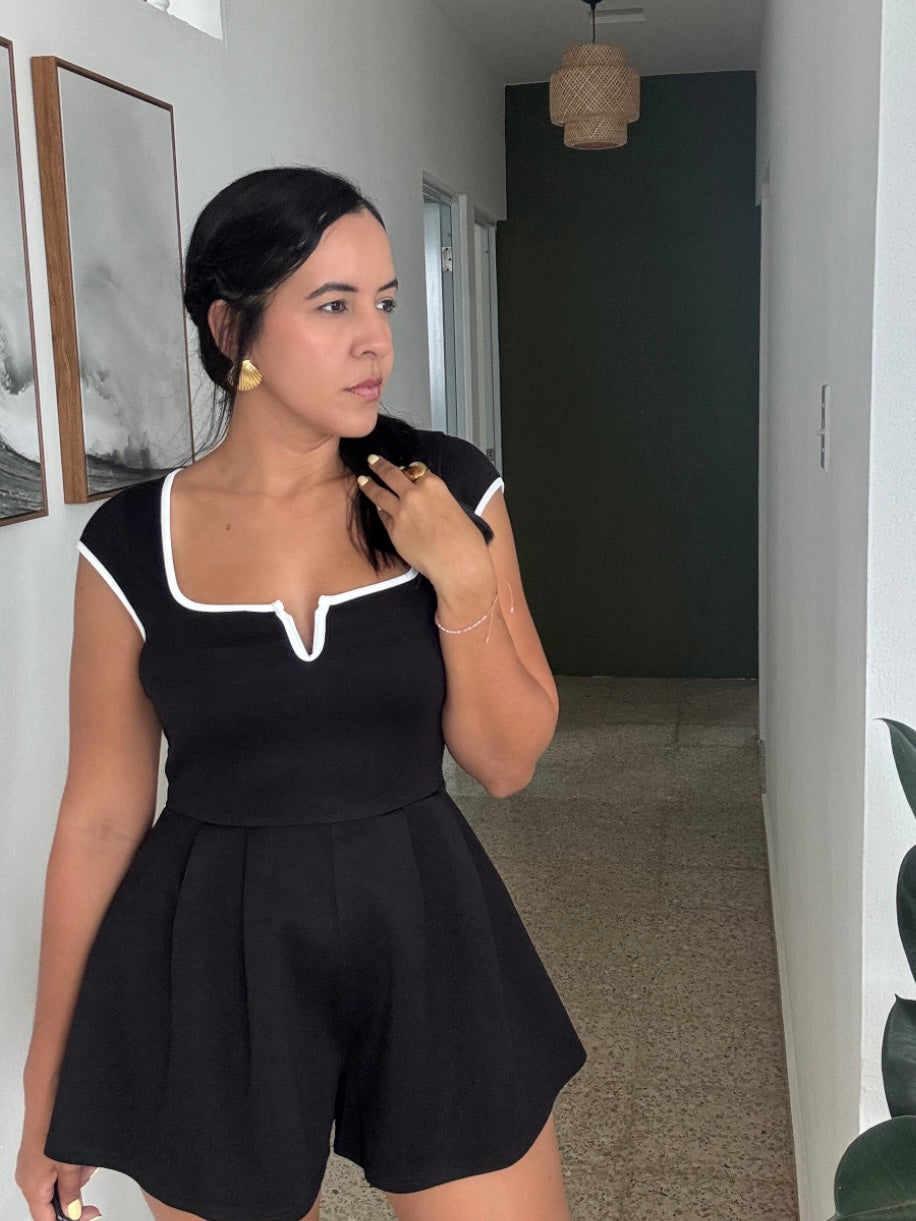 Black and White Romper