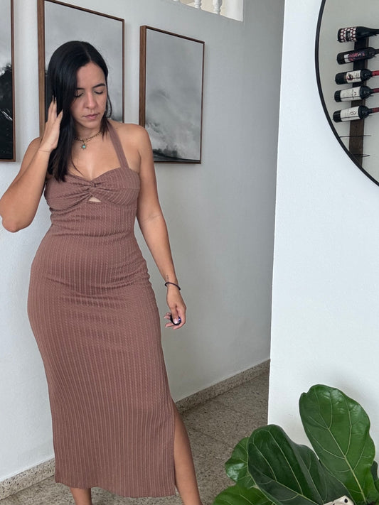 Mocha Halter Dress