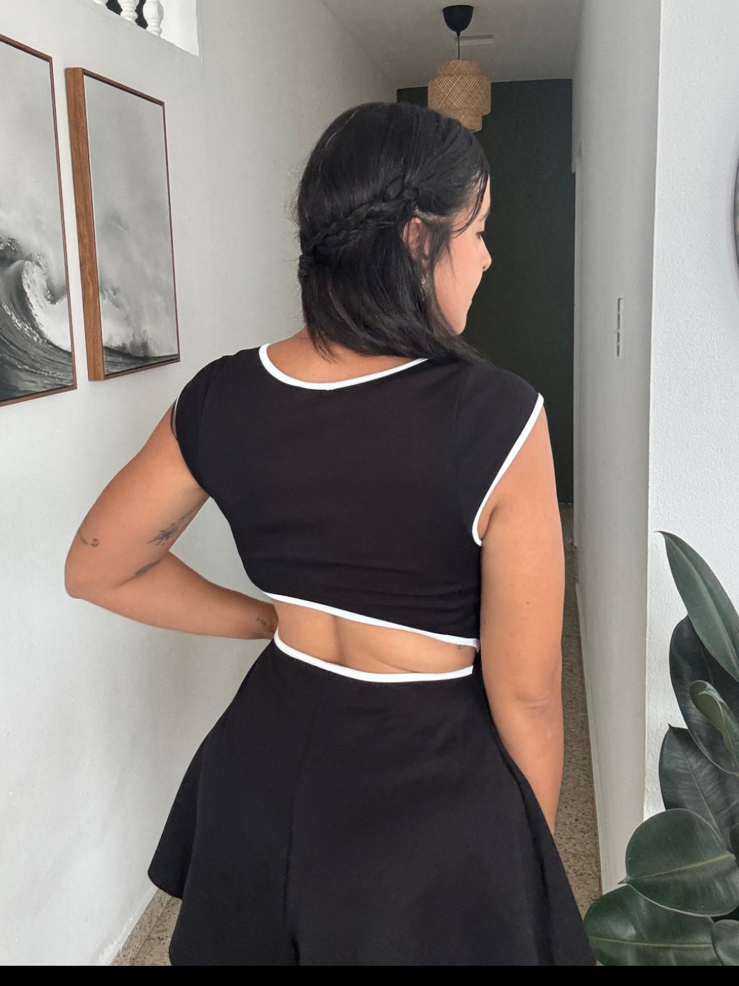 Black and White Romper