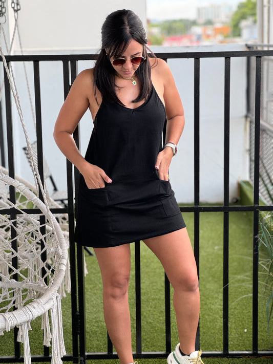 Black Sporty Mini Dress