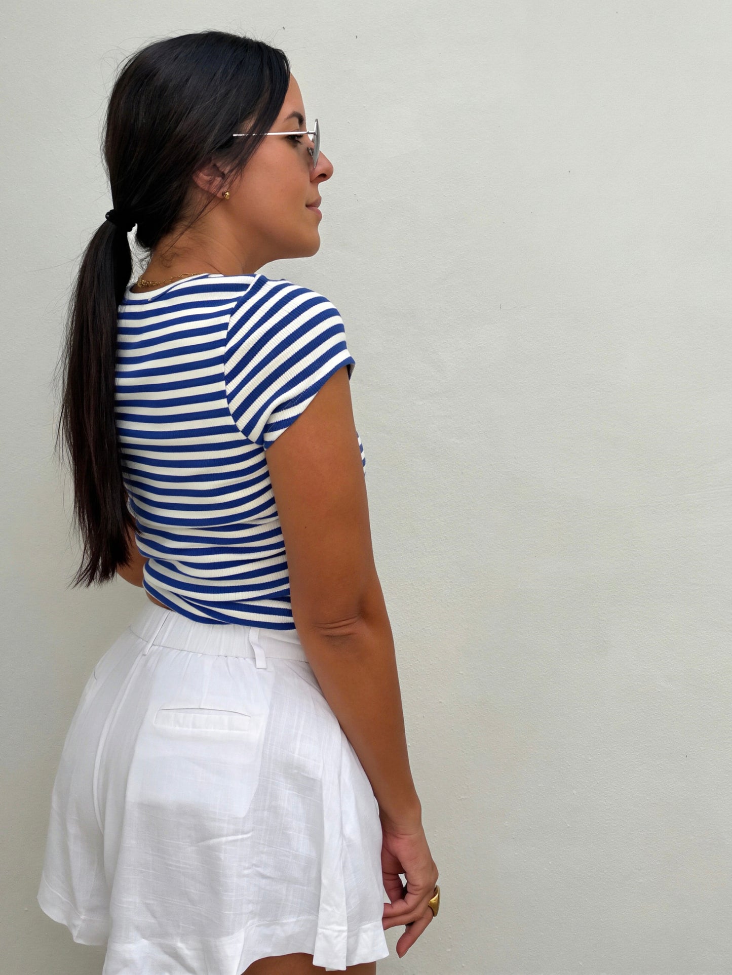 Blue Striped Summer Top
