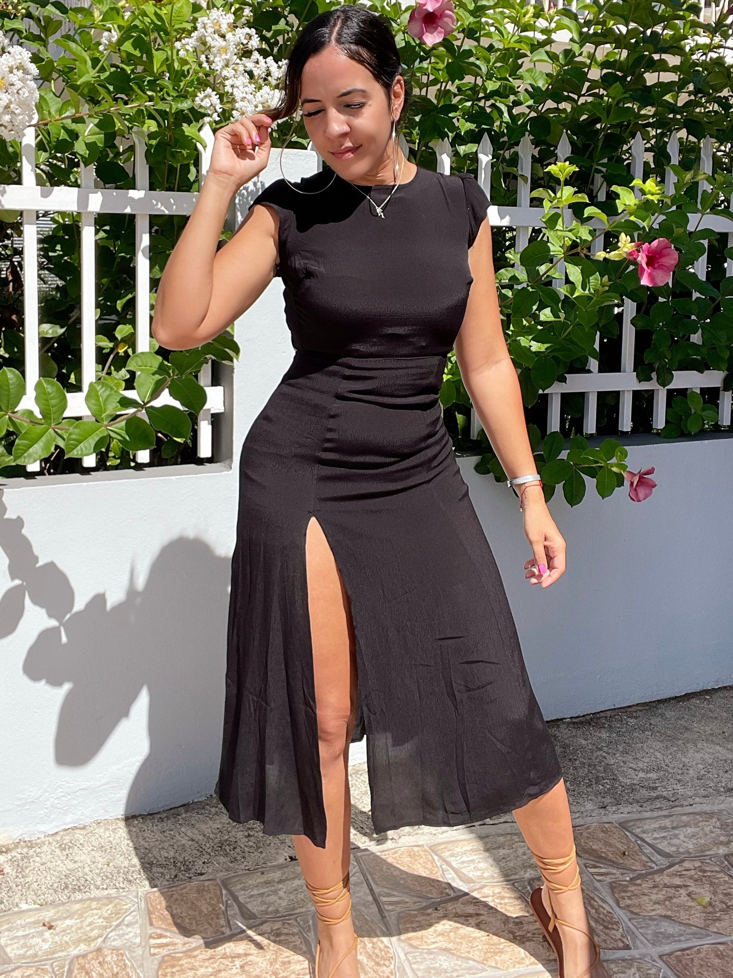 Classic Black Midi Dress