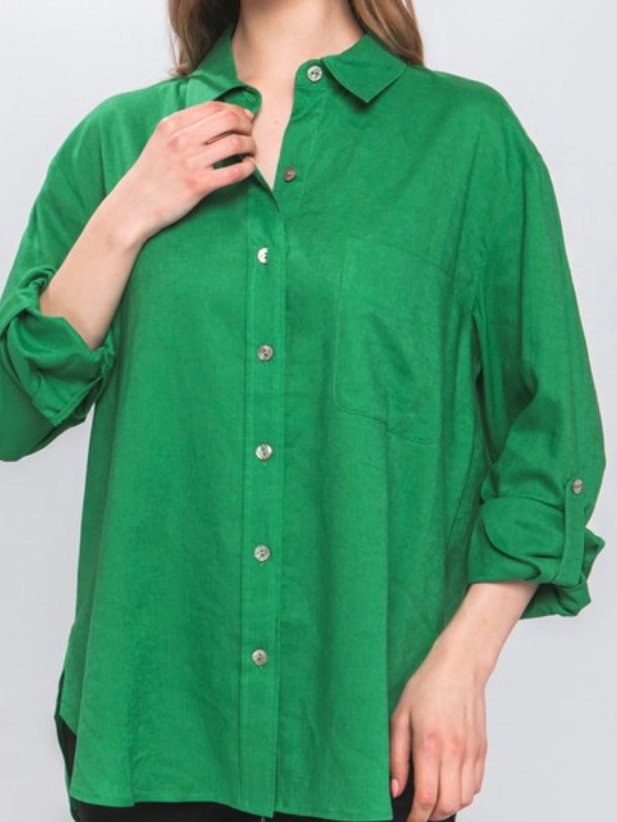 Green Button Down Shirt