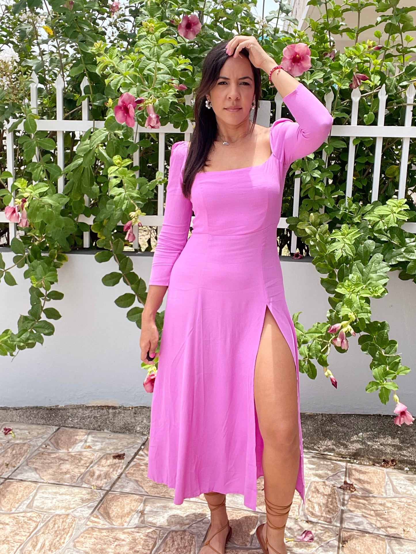 Pink Midi Dress