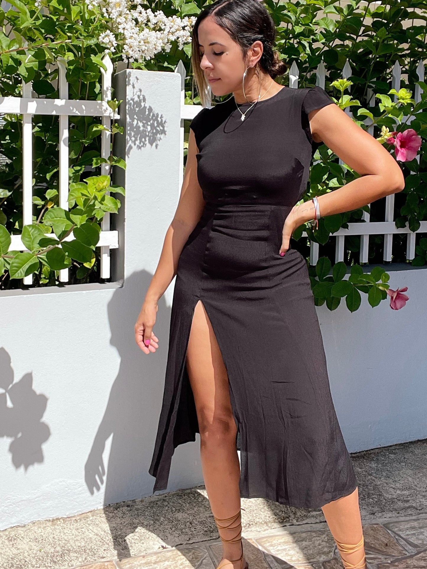 Classic Black Midi Dress