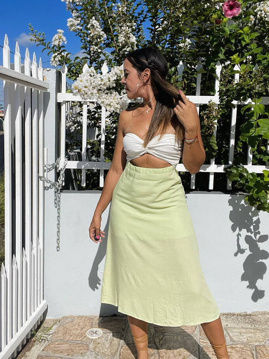 Sage Cute Midi Dress