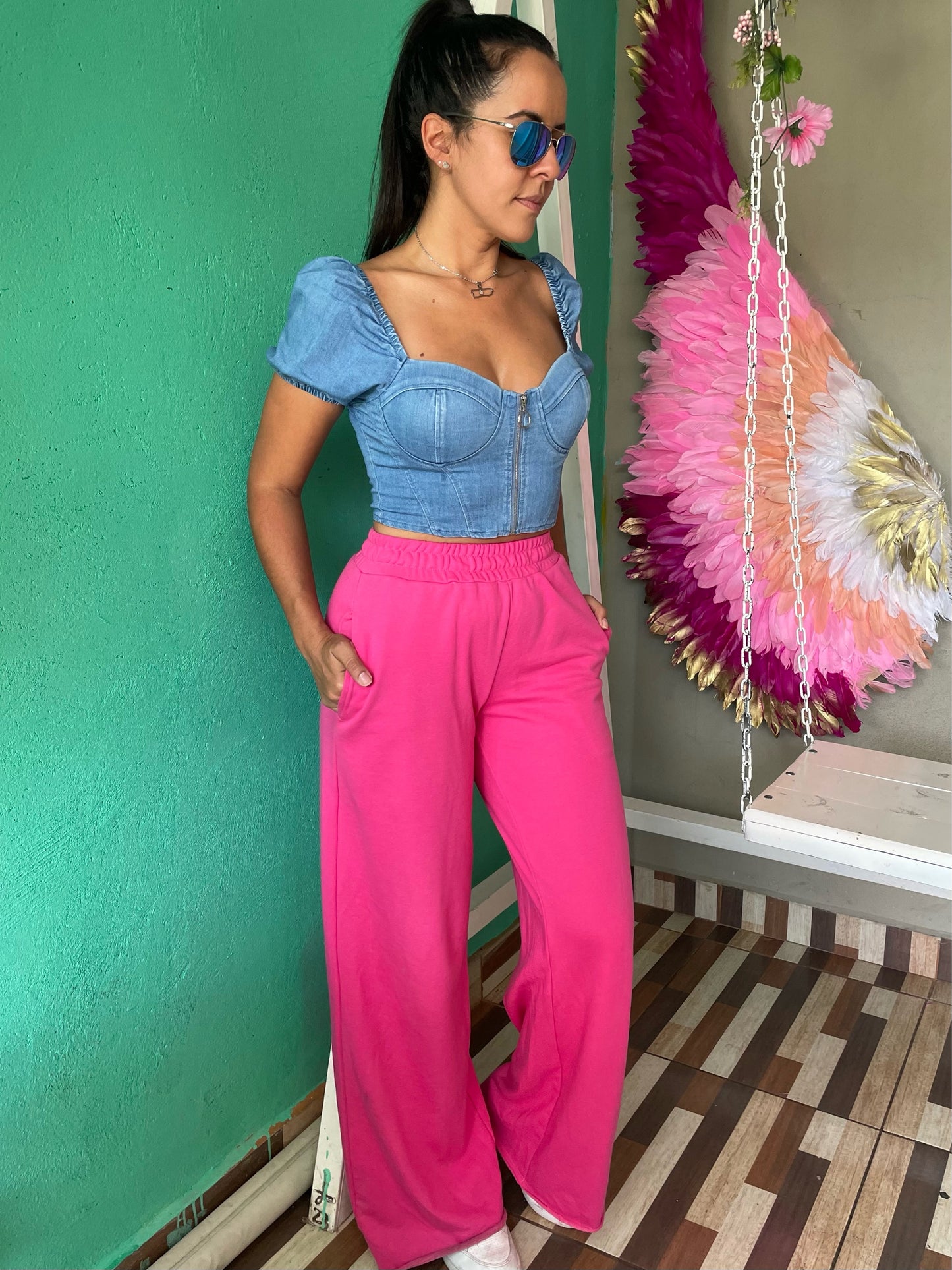 Pink Palazzo Jogger