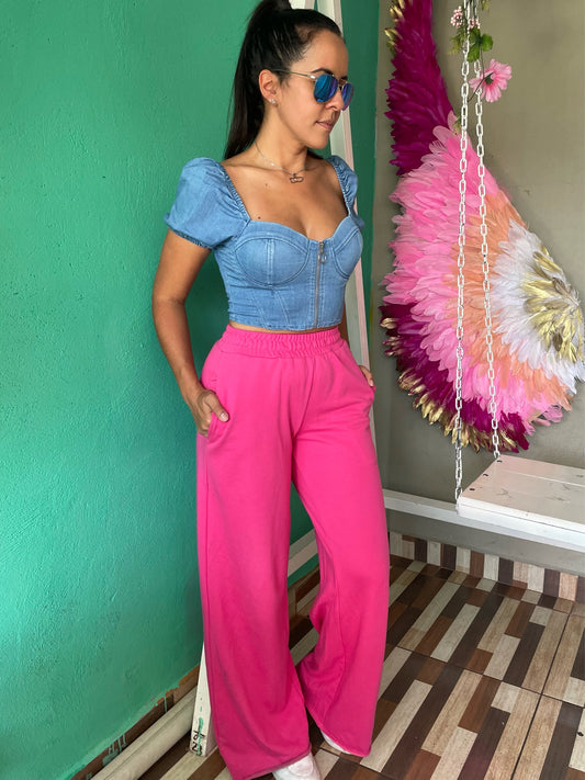 Pink Palazzo Jogger