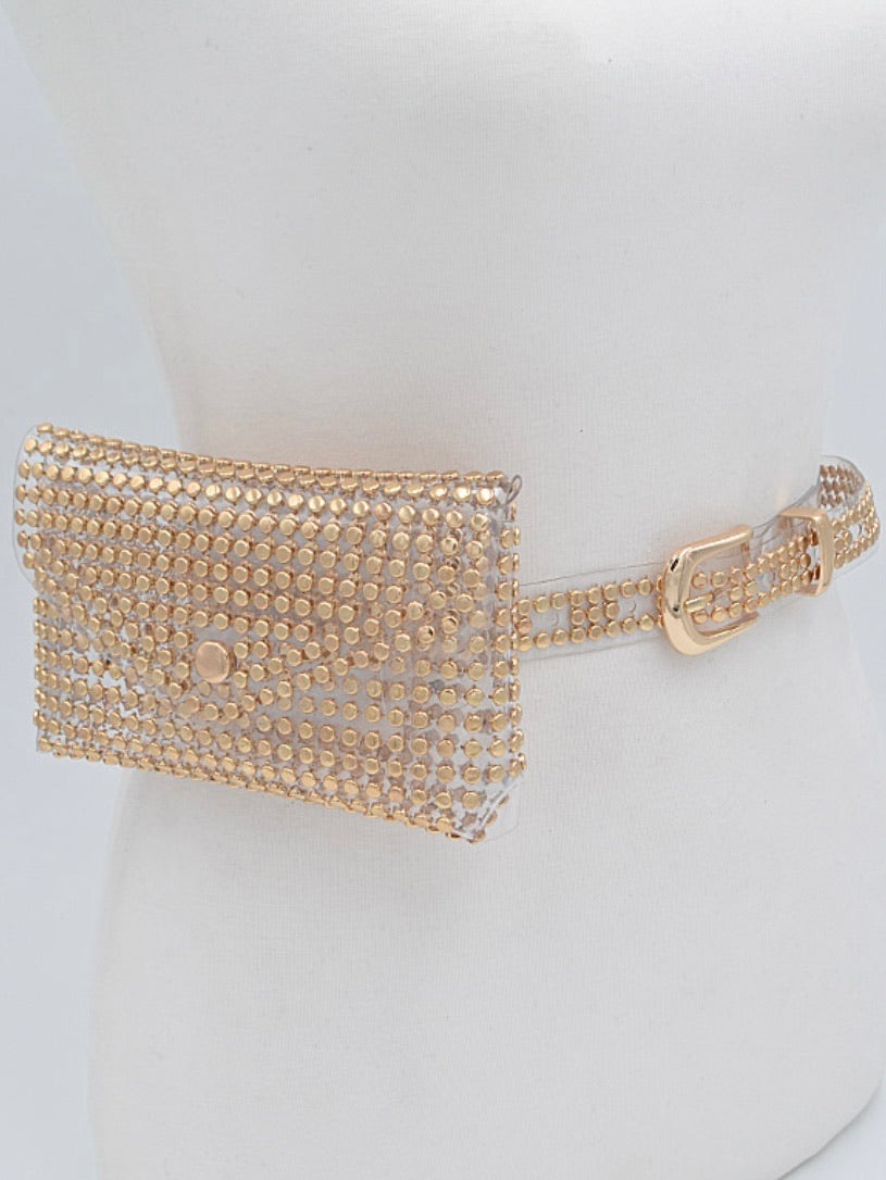 Clear With Gold Bag and Belt