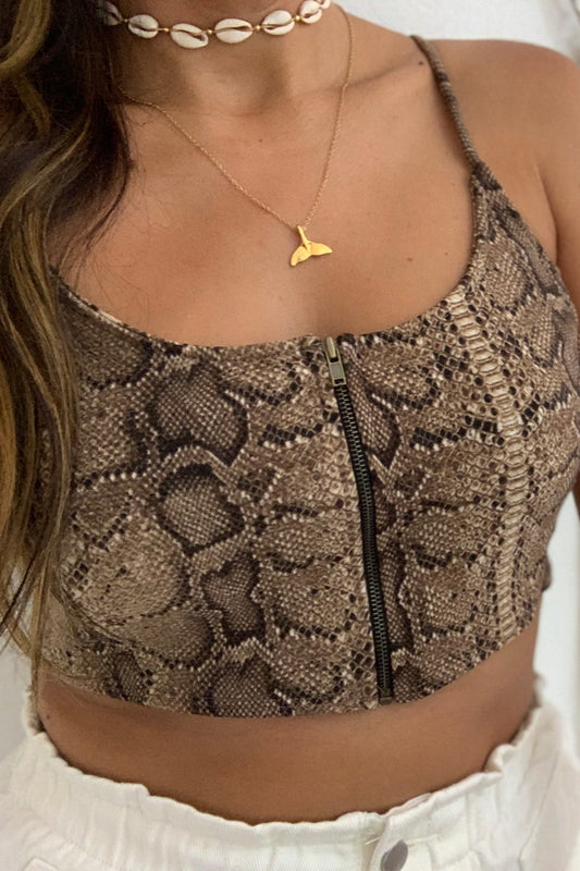 Snaky Crop Top