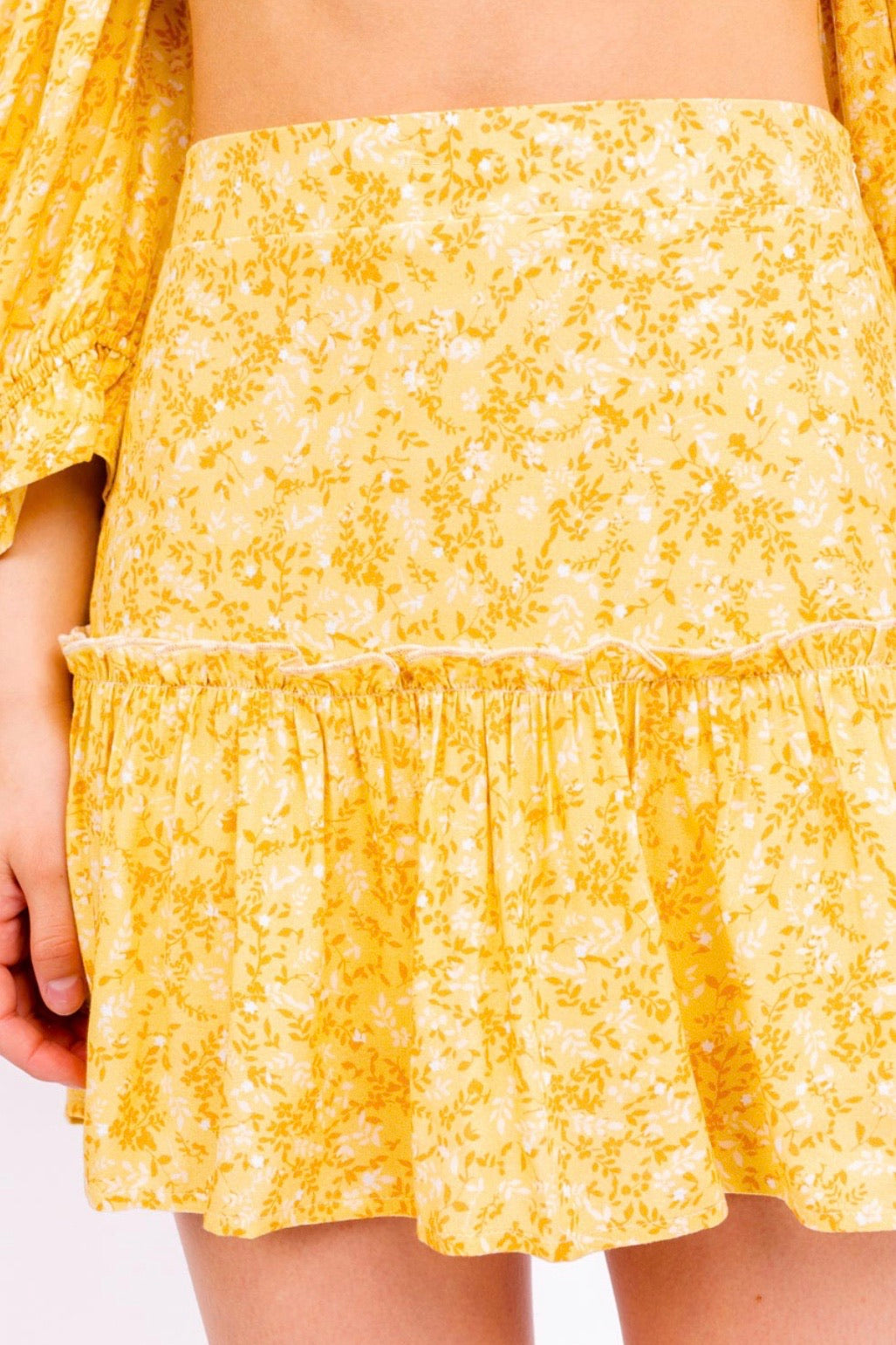 Floral Yellow Skirt