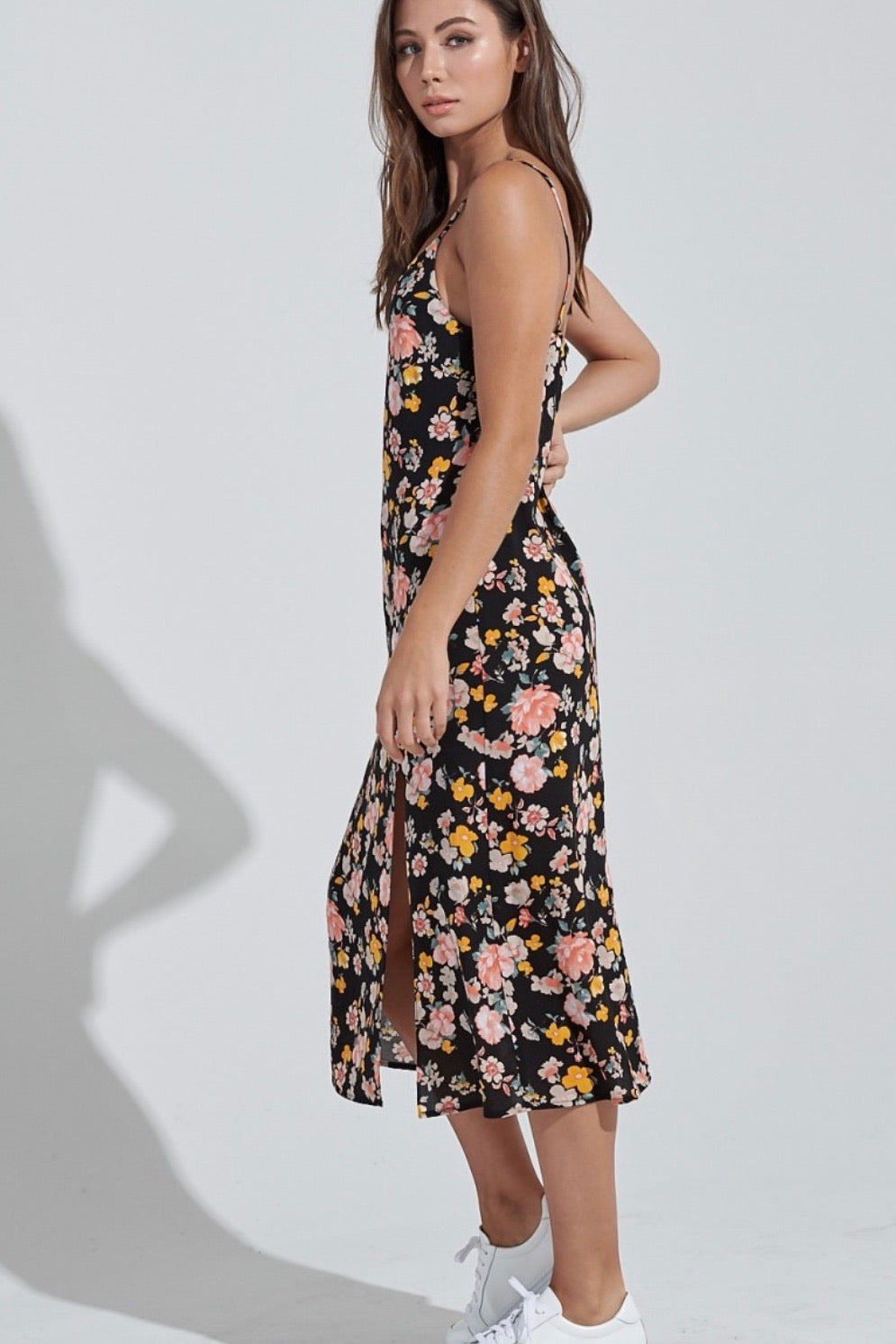 Black Mango Midi Dress