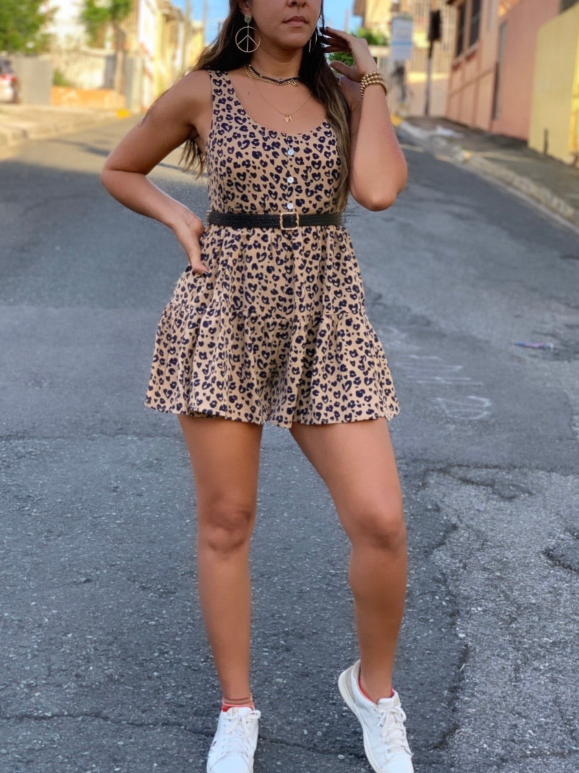 Love Animal Print Romper
