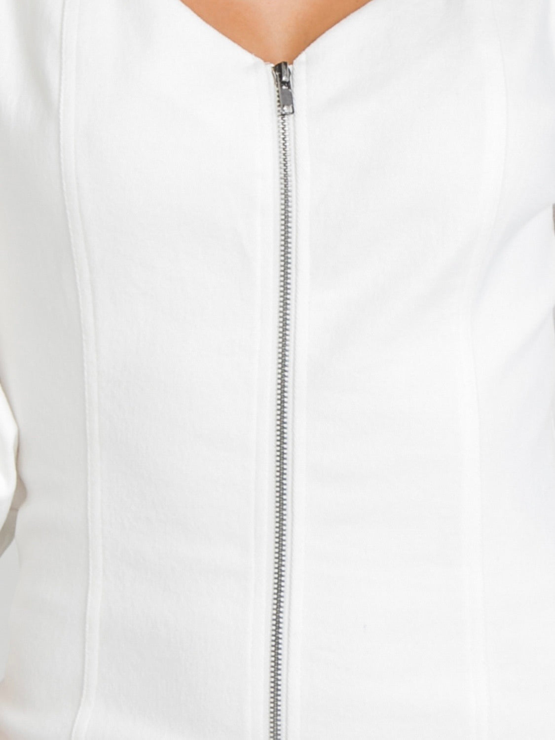 White Jean Mini Dress