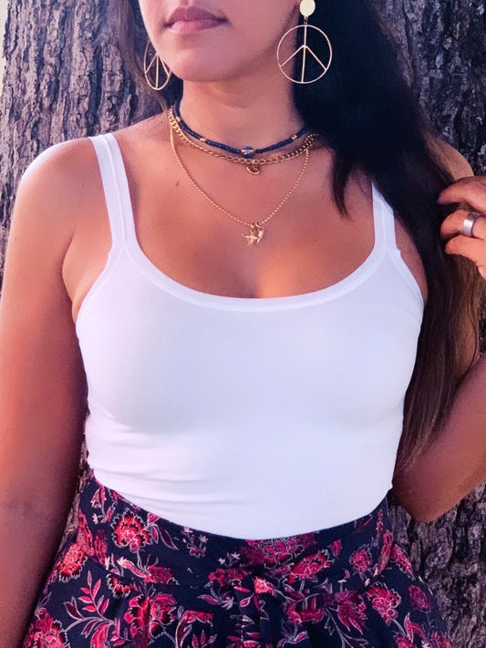 Seamless White Basic Top