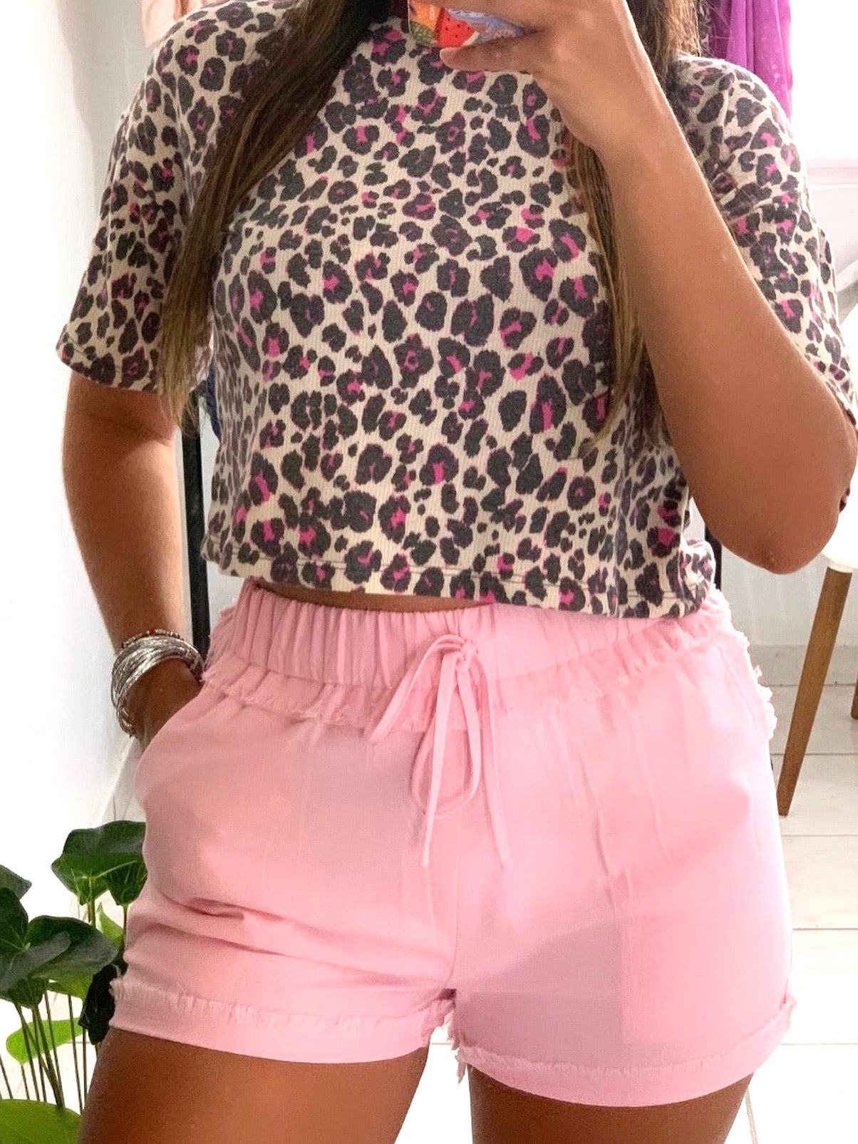 Cheetah Pink Top