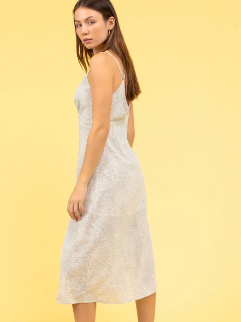 White and Black Midi Dress