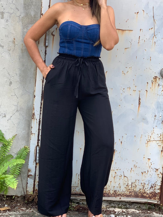 Black Basic Palazzo
