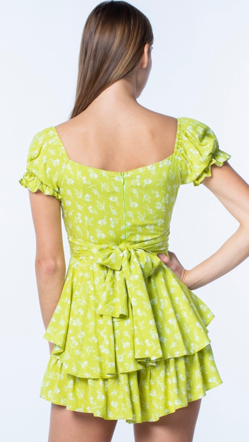 Lime Flower Romper