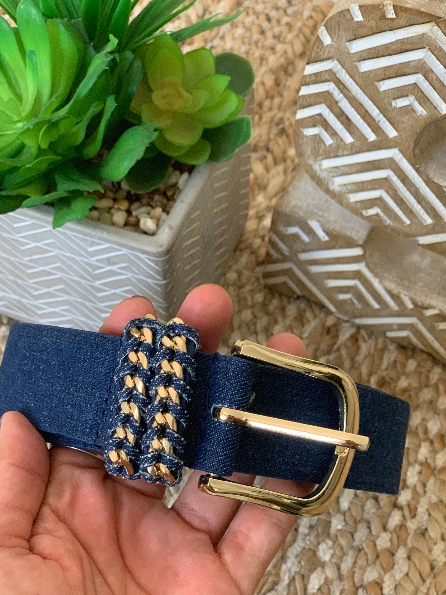 Denim and Gold Belt