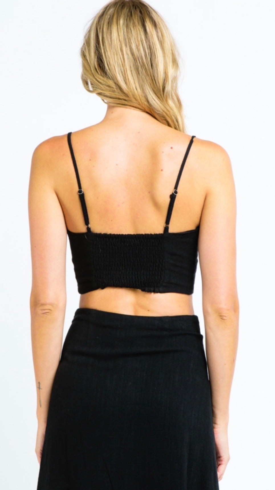 Black Tied Crop Top