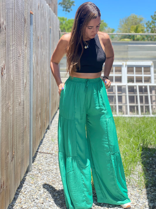 Good Vibes Green Pants