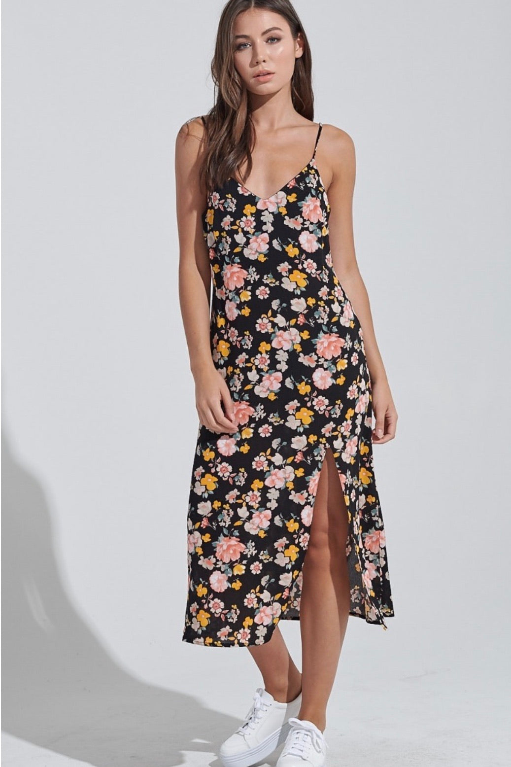 Black Mango Midi Dress