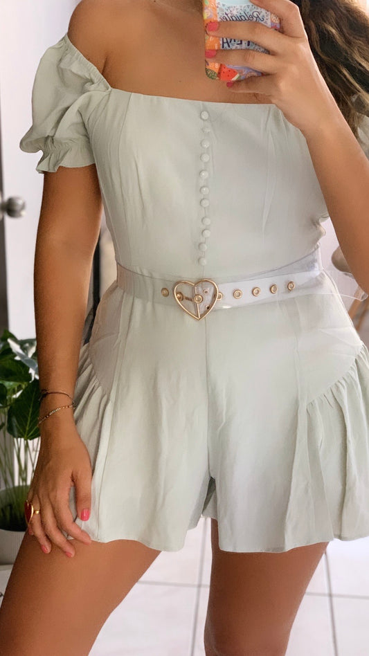 Dusty Mint Romper
